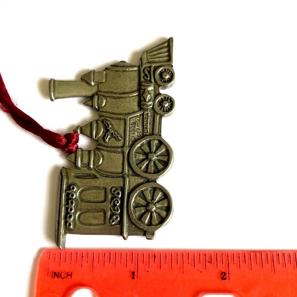 Vintage Seagull Pewter Train Christmas Tree Ornament Locomotive Canada 1988 - Picture 9 of 9